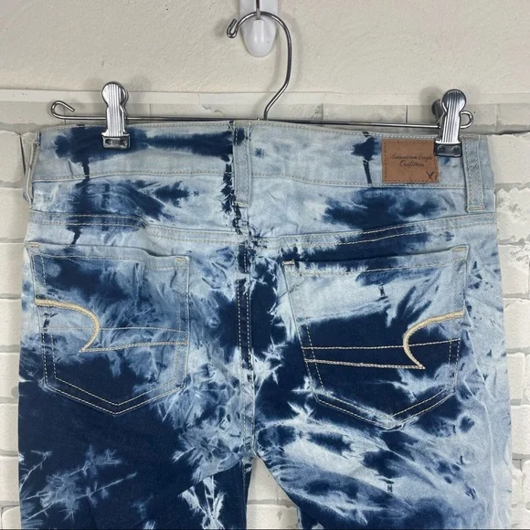 American Eagle AEO Bleached Tie Dye Skinny Stretch Jeggings 2 - Picture 11 of 11
